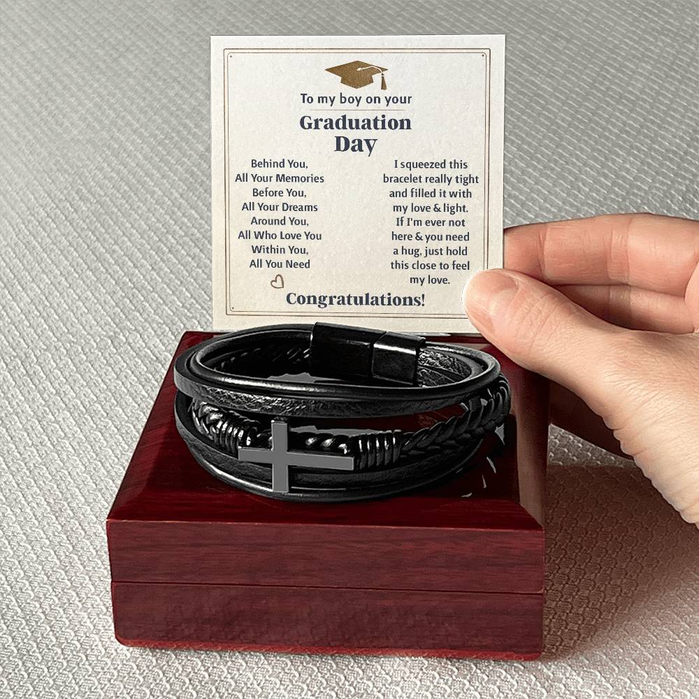 To My Boy Graduation Memories (Love You Forever) – Cross Bracelet – image 6