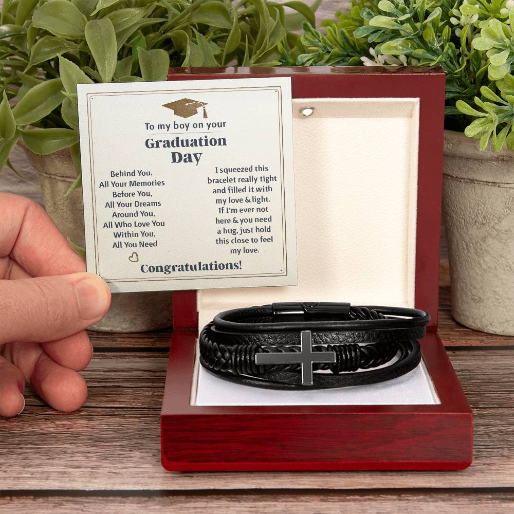 To My Boy Graduation Memories (Love You Forever) – Cross Bracelet – image 7