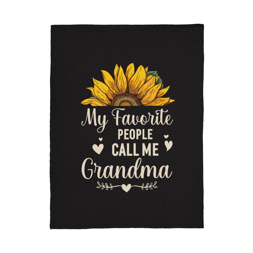 My Favorite People Call Me Grandma – Coral Fleece Blanket – image 4
