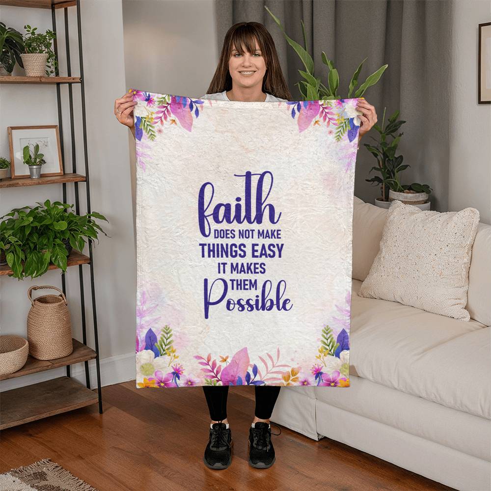 Faith Does Not Make Things Easy – Mink Touch Fleece Blanket – image 2