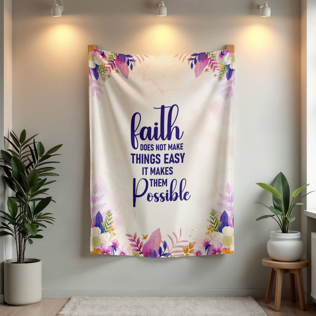 Faith Does Not Make Things Easy – Mink Touch Fleece Blanket – image 3