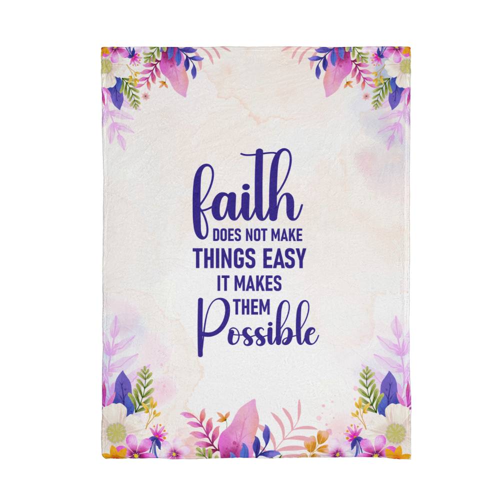 Faith Does Not Make Things Easy – Mink Touch Fleece Blanket – image 4