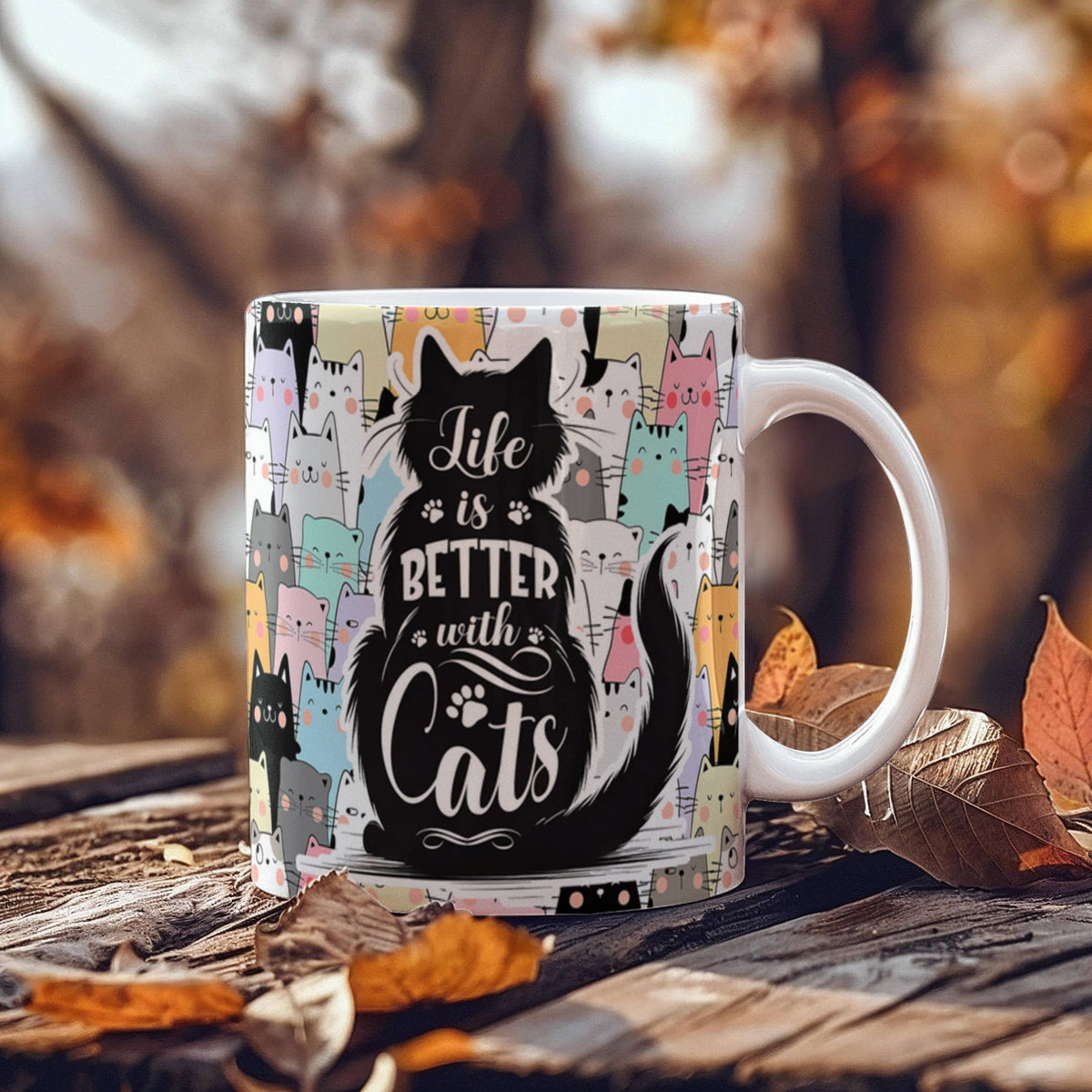 Life Is Better With Cats – Ceramic Mug – image 4