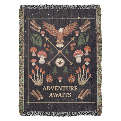 Adventure Awaits – Woven Blanket