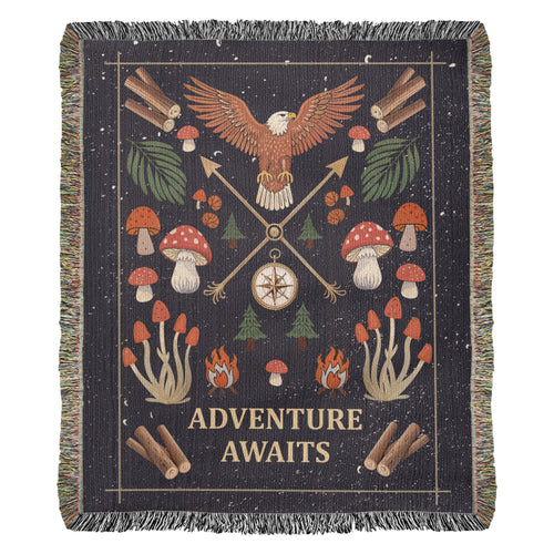 Adventure Awaits – Woven Blanket – image 2