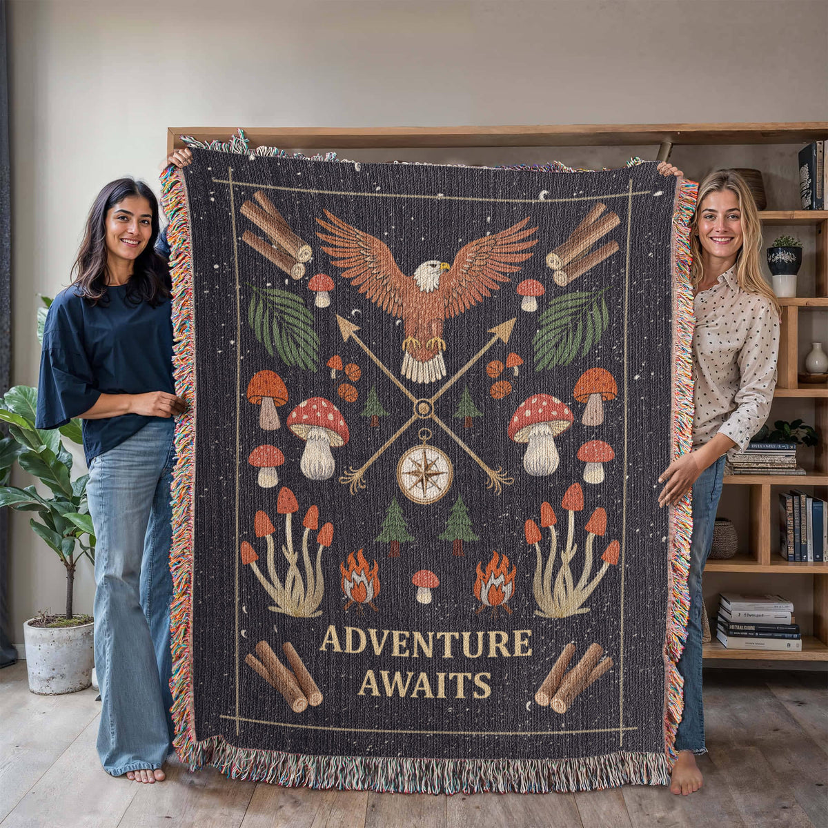 Adventure Awaits – Woven Blanket – image 6