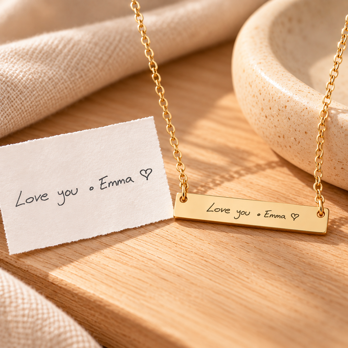 Actual Handwriting Necklace – Personalized Keepsake