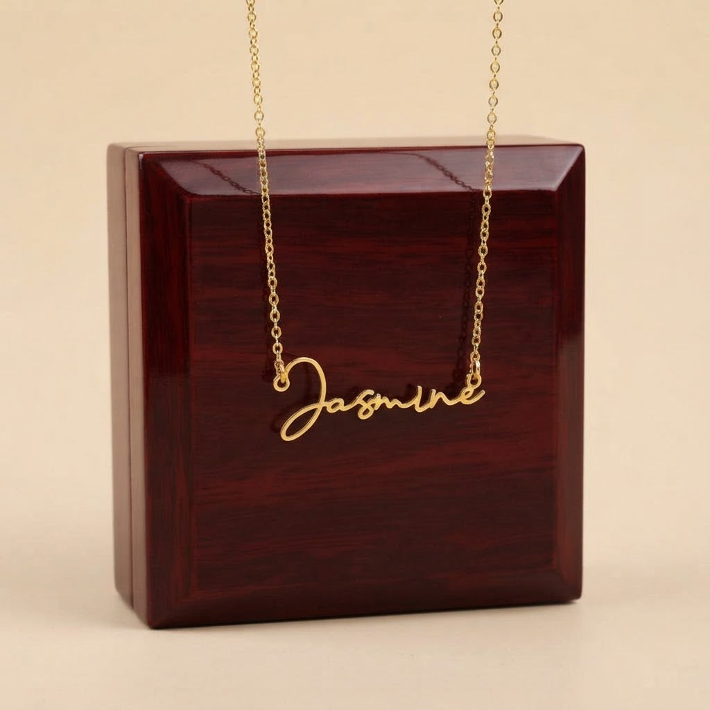 Personalized Name Necklace – Signature Script Style