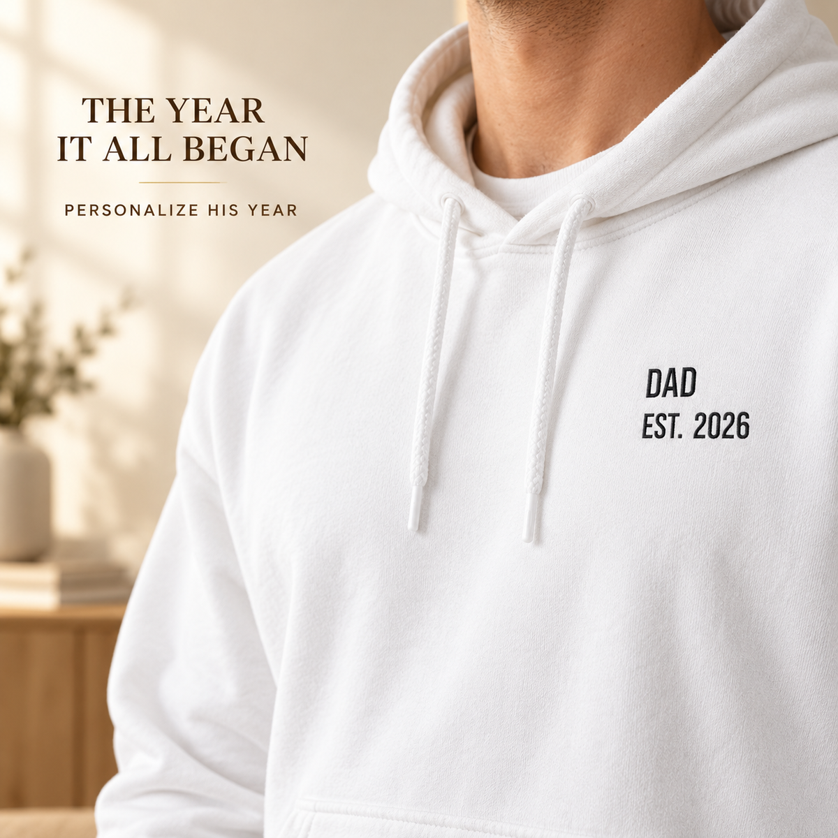 Personalized Dad EST. Hoodie – Custom Year – image 2