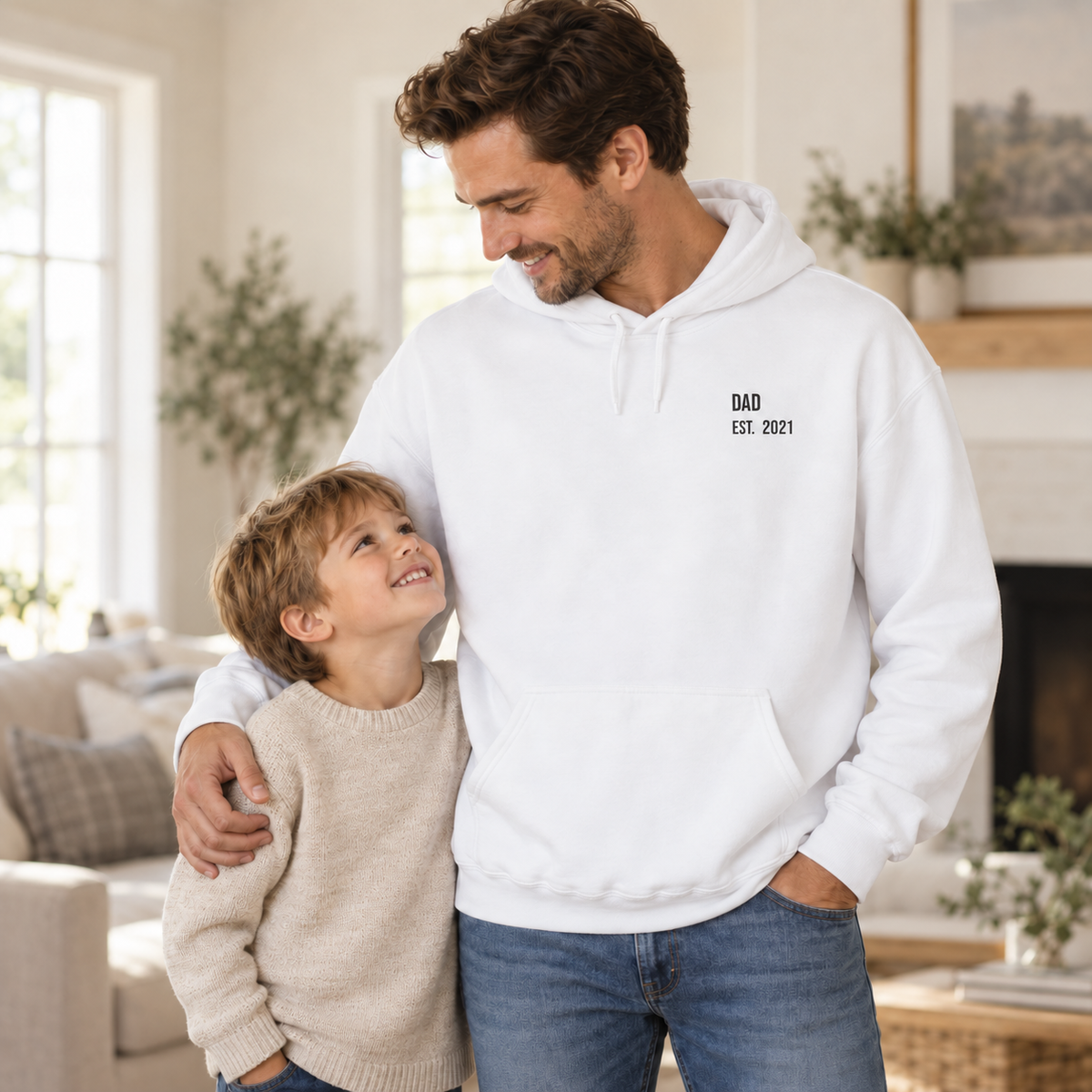 Personalized Dad EST. Hoodie – Custom Year – image 3