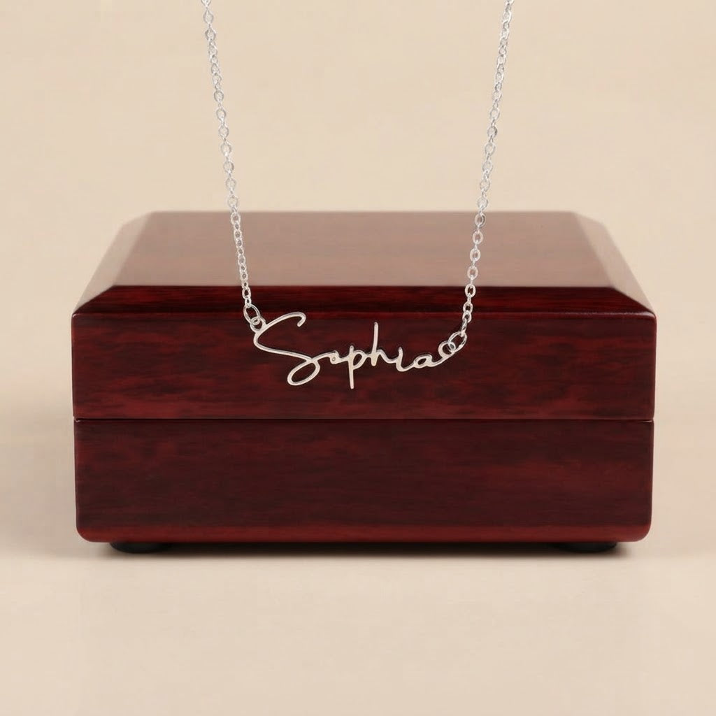 Personalized Name Necklace – Signature Script Style