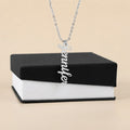 Personalized Vertical Name Necklace – Classic Script Style