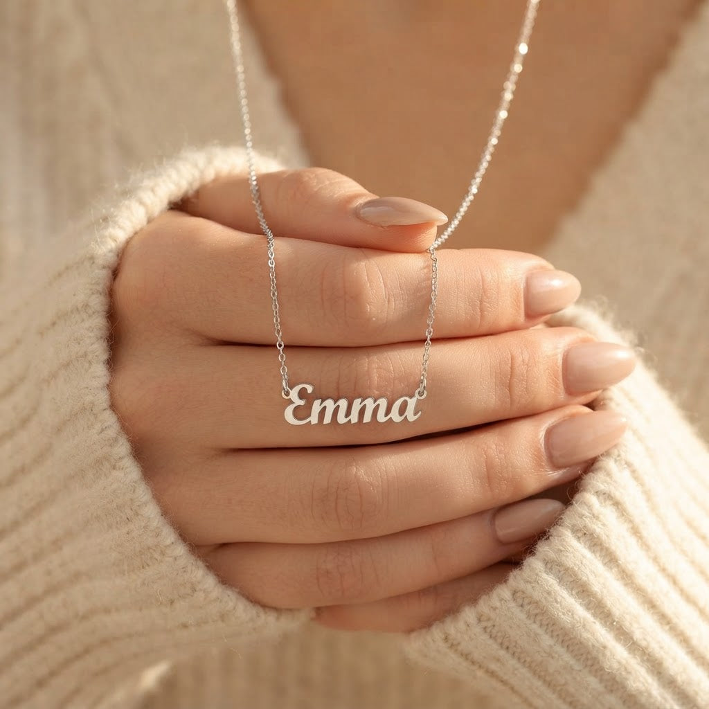 Personalized Name Necklace – Classic Script Style