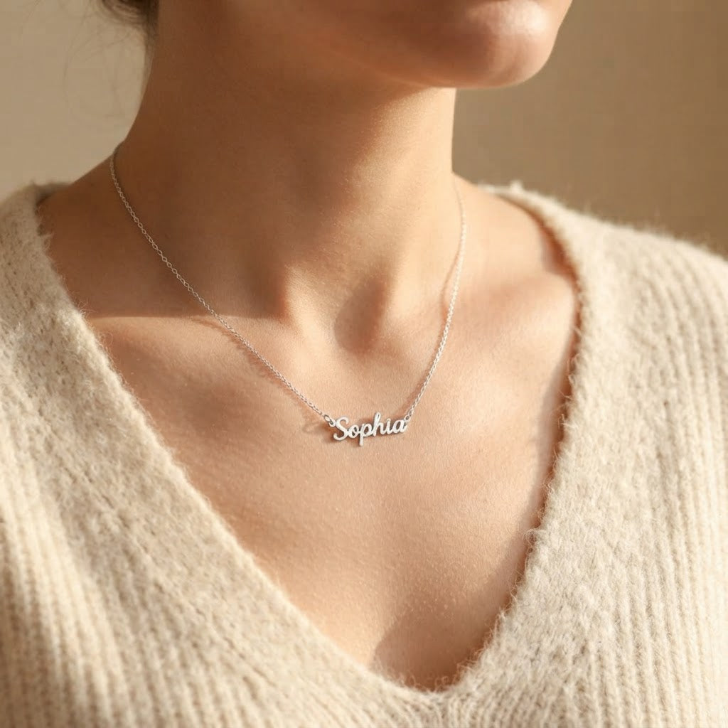 Personalized Name Necklace – Signature Script Style